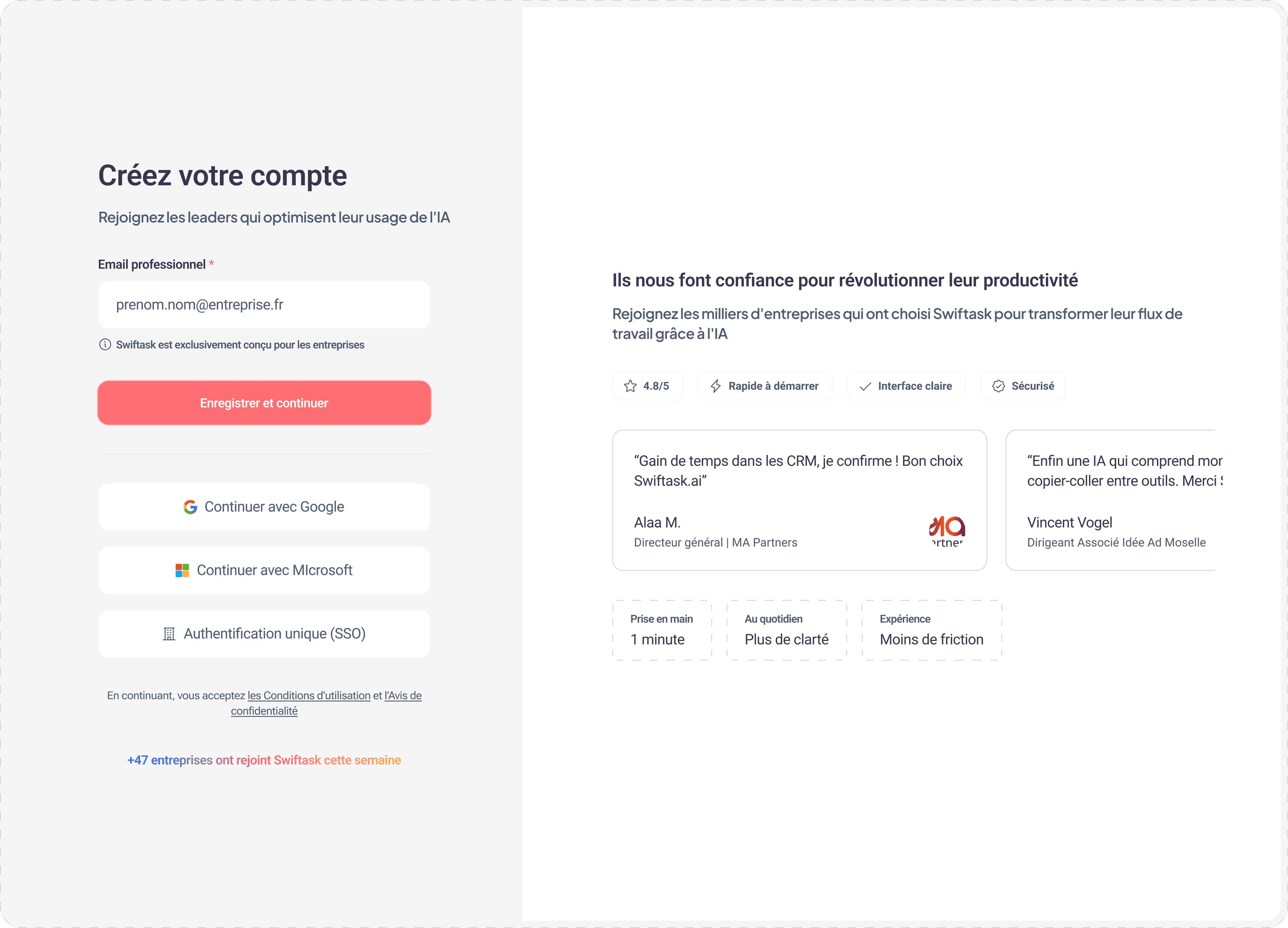 Entreprises utilisant Swiftask